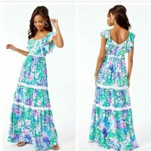 NWT Lilly Pulitzer Ivie Maxi Dress Size 6 NWT
